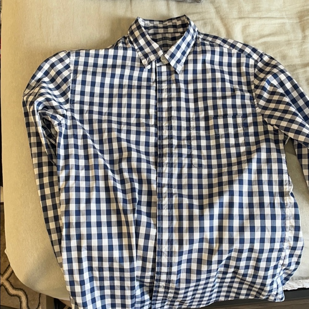 Blue J-Crew OffShore Performance Button Down